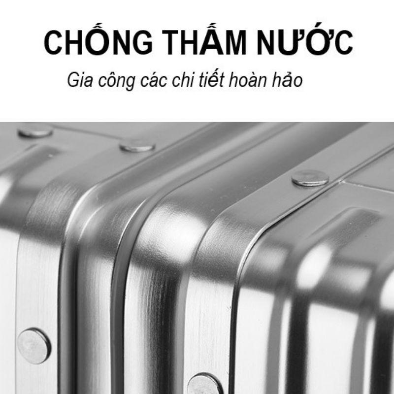 Vali nhôm nguyên khối cao cấp.Vali full nhôm size 20/24/29 không lo bể vỡ.Vali chống trộm tuyệt đối