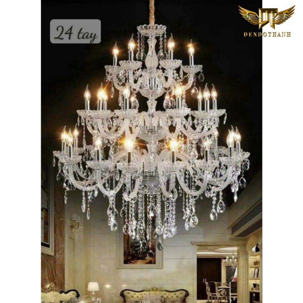 Đèn chùm phale DCNPL phong cách tân cổ điển bắc âu hiện đại, trang trí phòng khách, khách sạn DT LIGHT (HÀNG NHẬP KHẨU) - đen