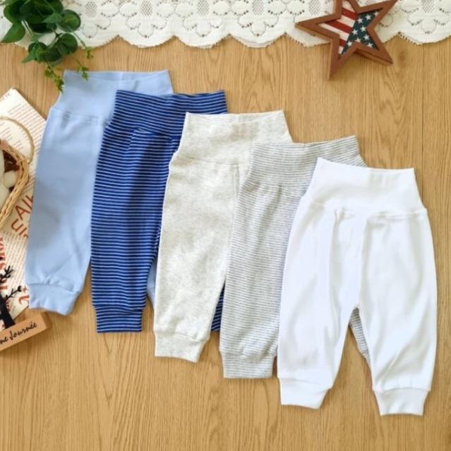 (3-9kg) Quần sơ sinh lưng cao chất cotton thun mềm giúp giữ ấm bụng cho bé ngủ ngon - Bunny baby - Hồng - Họa Tiết