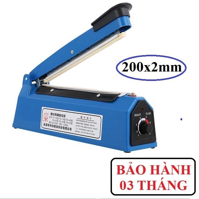 Máy Hàn Miệng Túi Dập Tay PFS, Đường hàn 20cm + dây gia nhiệt sơ cua, Máy loại tốt khỏe và bền