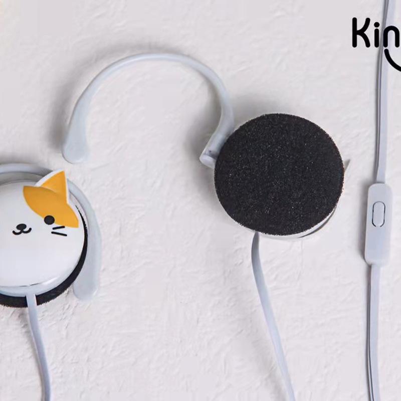Phong cách mới nhất nút tai treo KN-3064 sáng tạo mới hoạt hình dễ thương điều khiển dây tai nghe nhạc có dây với cáp tai nghe đánh dấu