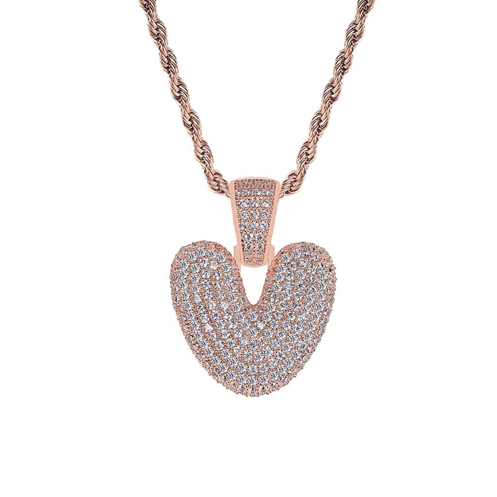 18K 26-letter "V" Pendant With Mini Zircon Stone Necklace