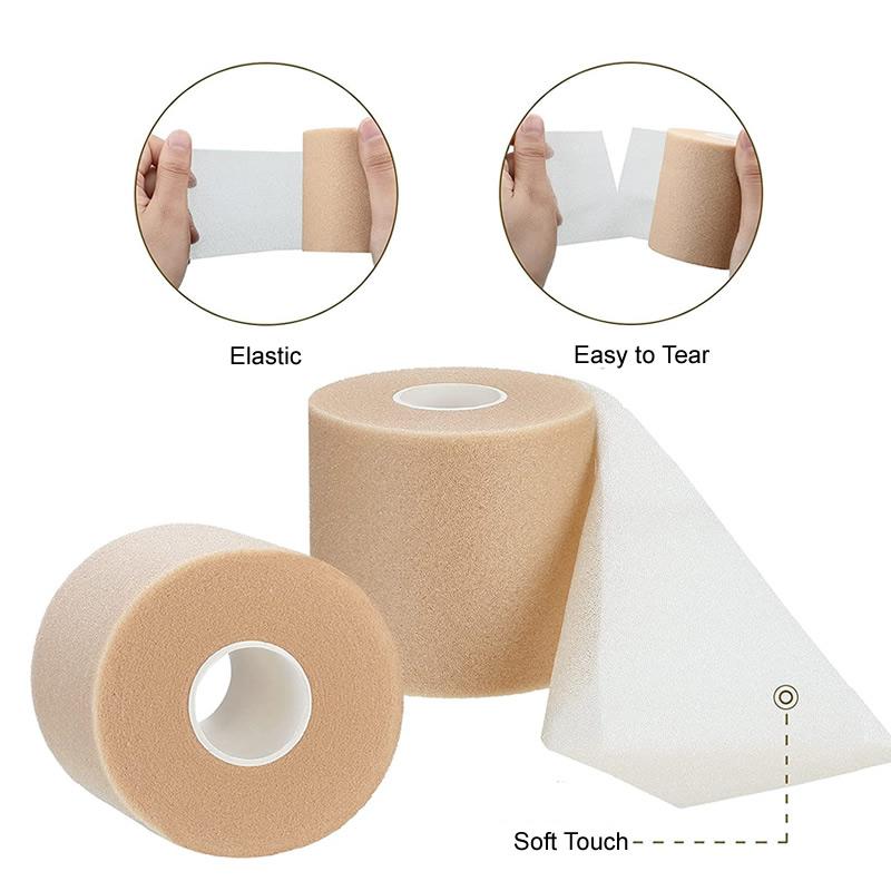 6 Miếng Xốp Underwrap Thể Thao Băng Bọc Trước Thể Thao Băng Sơ Cấp Cứu Băng Cho Mắt Cá Chân Cổ Tay Tay Đầu Gối Color: Black Size: 7cm x 27m