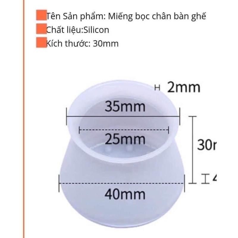 SÉT 4 MIẾNG BỌC CHÂN BÀN GHẾ SILICOL