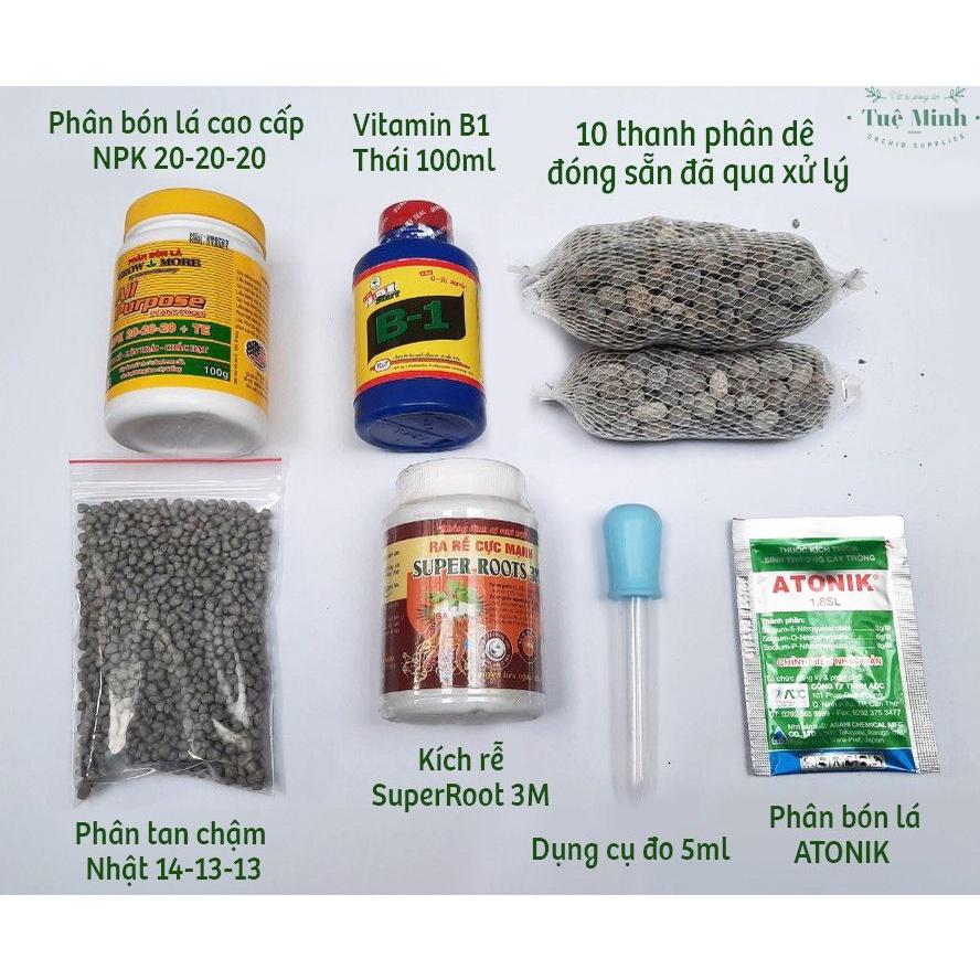 Combo phân bón đầy đủ cho phong lan các loại trong vòng một năm không cần mua thêm