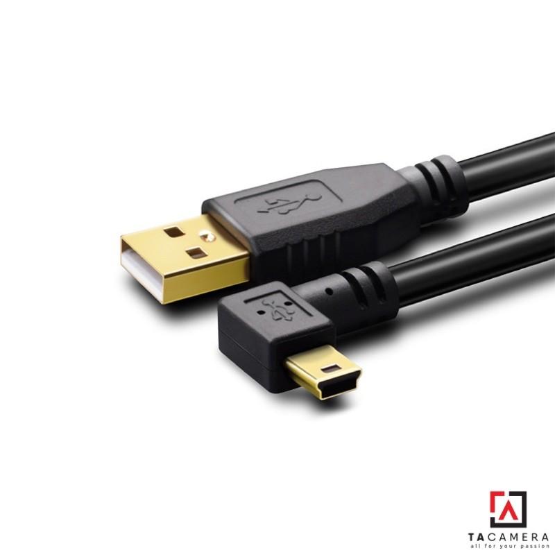 Dây Cáp USB 2.0 To Mini-B 5-Pin - Chụp Ảnh Flatlay Bằng Liveview - Dài 5m - Right Angle