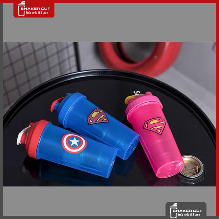 Bình nước bình lắc thể thao Super Hero Shake Bottle