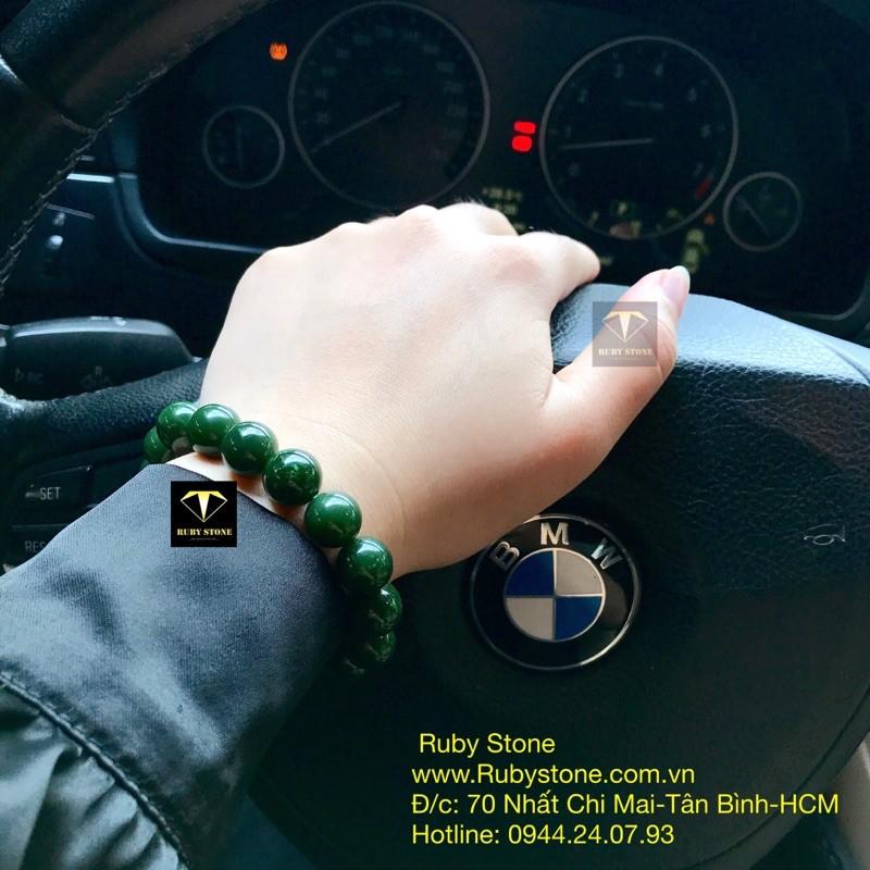 VÒNG CHUỖI HẠT NEPHRITE BÔNG LÝ TẠC KHỐI TỪNG HẠT