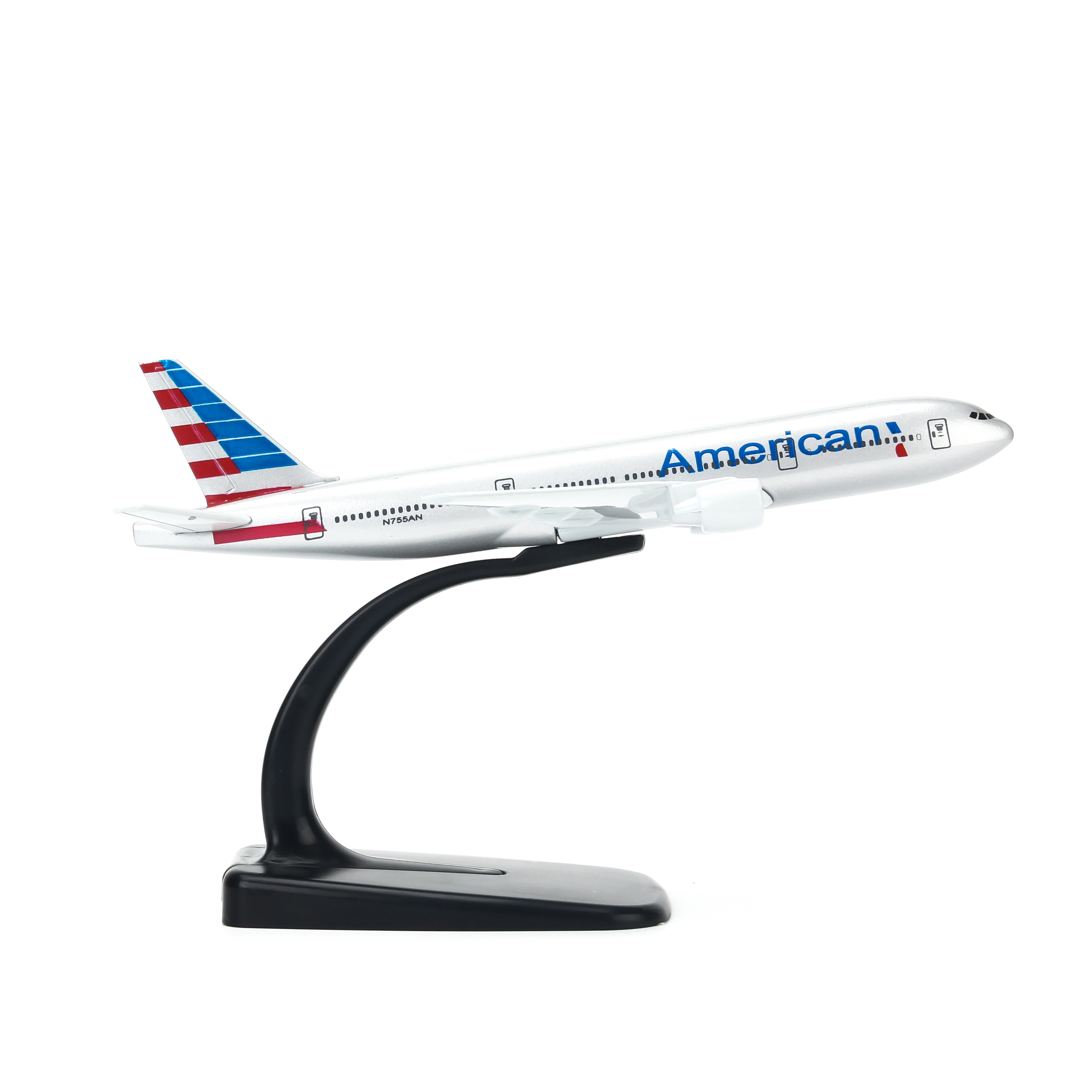 Mô hình máy bay American Airlines (16cm) - Bạc, Xanh dương đậm, Đỏ