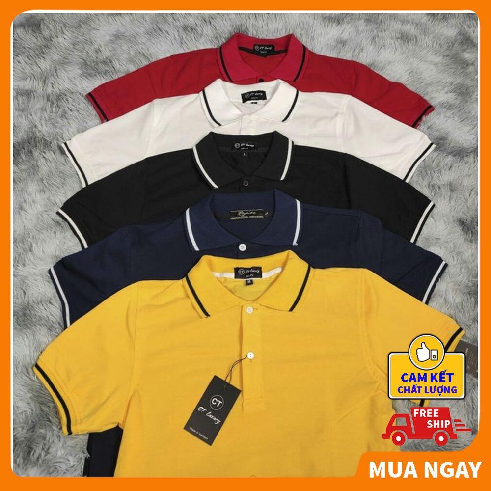 Áo polo nam có cổ vải mè cá sấu cao cấp thoáng mát ️BIBINO Áo phông có cổ nam nữ mềm mịn thoáng mát