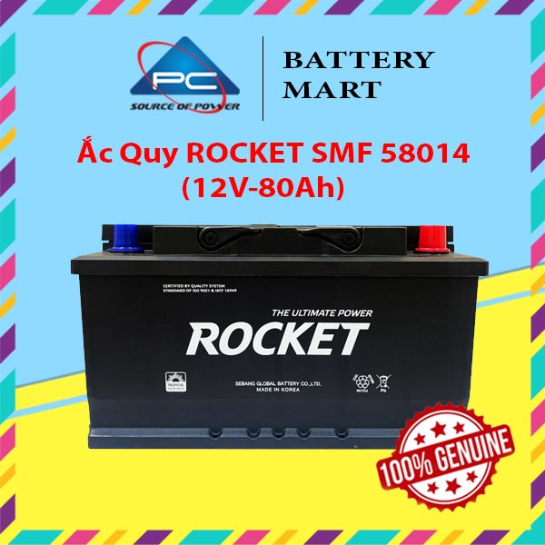 Bình Ắc Quy 12V-80Ah, Ắc Quy ROCKET SMF 58014