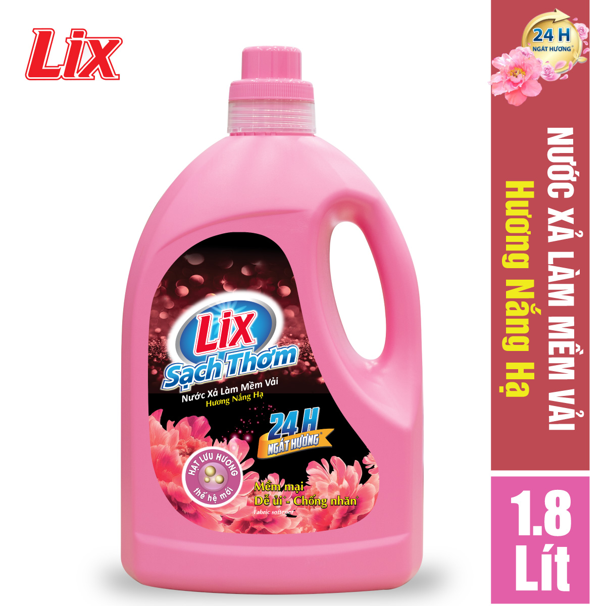 Nước xả vải Lix sạch thơm hương nắng hạ 1.8 lít L17601