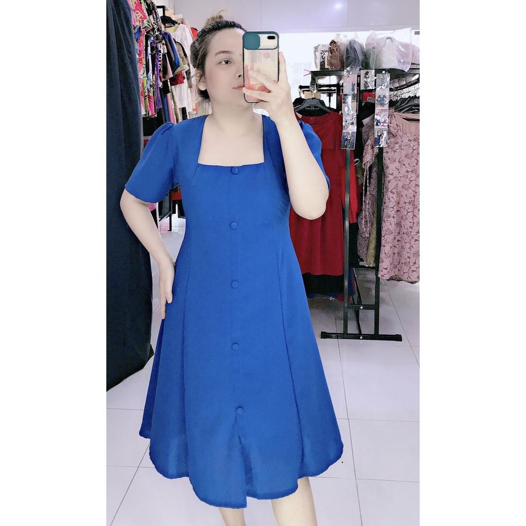 ĐẦM BIGSIZE CỔ VUÔNG RETRO