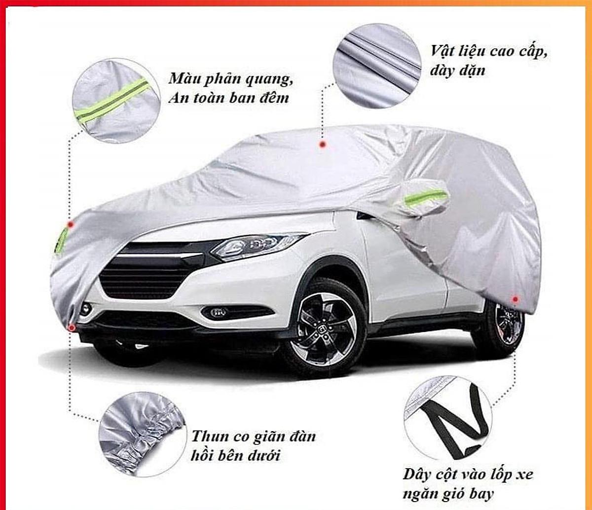 Bạt Phủ Ô Tô VINFAST FADIL, LUX A 2.0, LUX SA 2.0, Chất Liệu Bạt Tráng Nhôm 3 lớp,  có phản quang
