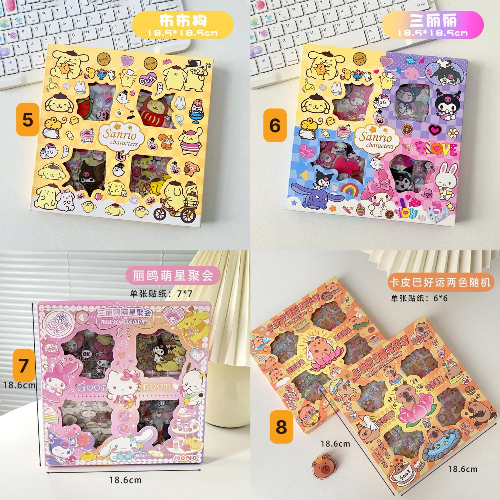 Hộp 100 Tấm Sticker, Hình Dán Sticker Các Mẫu Trang Trí Sổ Tay, Cặp, Hộp Bút, Laptop, Điện Thoại