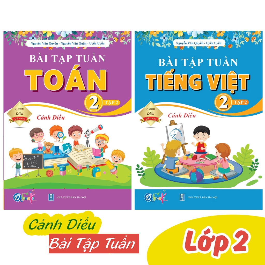 Sách Combo Bài Tập Tuần Toán và Tiếng Việt Lớp 2 Cánh Diều Tập 2