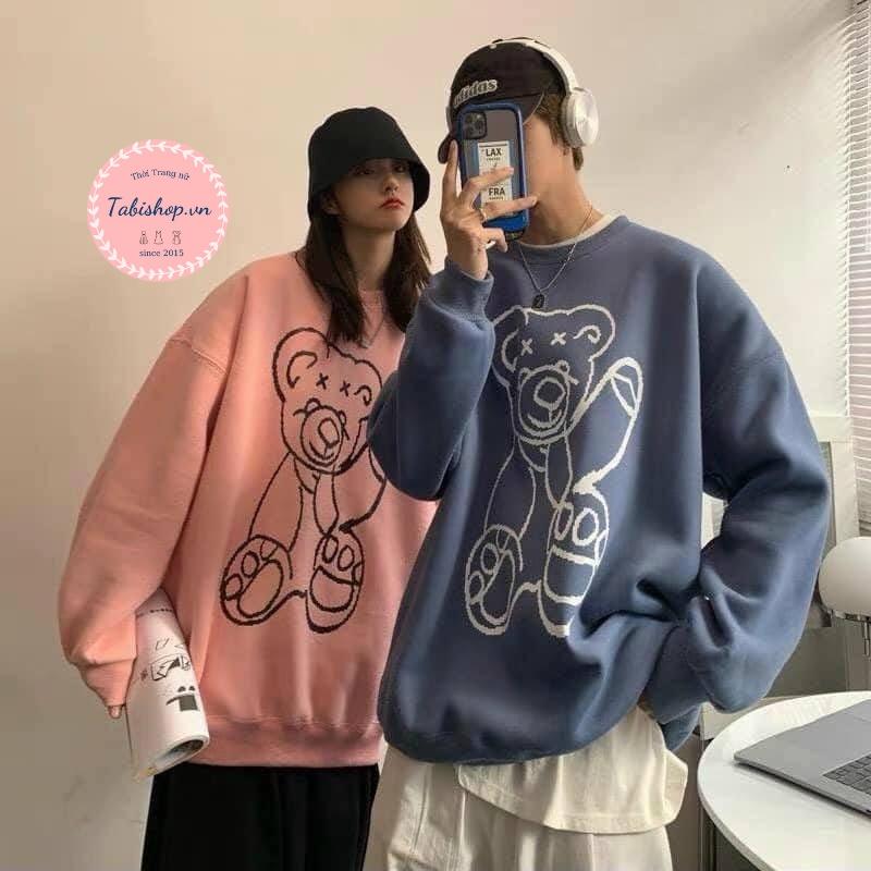 Áo sweater nam nữ in hình gấu lớn Tabishop Áo hoodie nỉ unisex form rộng hàng cao cấp siêu hotrend