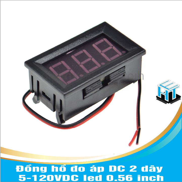 Đồng hồ đo áp DC 2 dây 5-120VDC led 0.56 inch