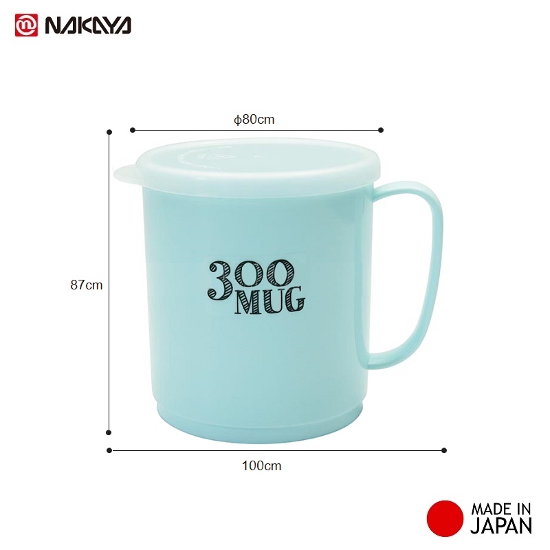 Cốc nhựa nắp mềm Nakaya 300ml R/B/W hàng nội địa Nhật Bản #K-519