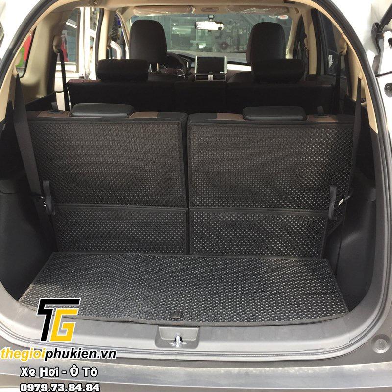 Bộ lót cốp và lưng hàng ghế chất liệu cao su tự nhiên cho xe Mitsubishi Xpander, Xpander Cross thương hiệu Kata
