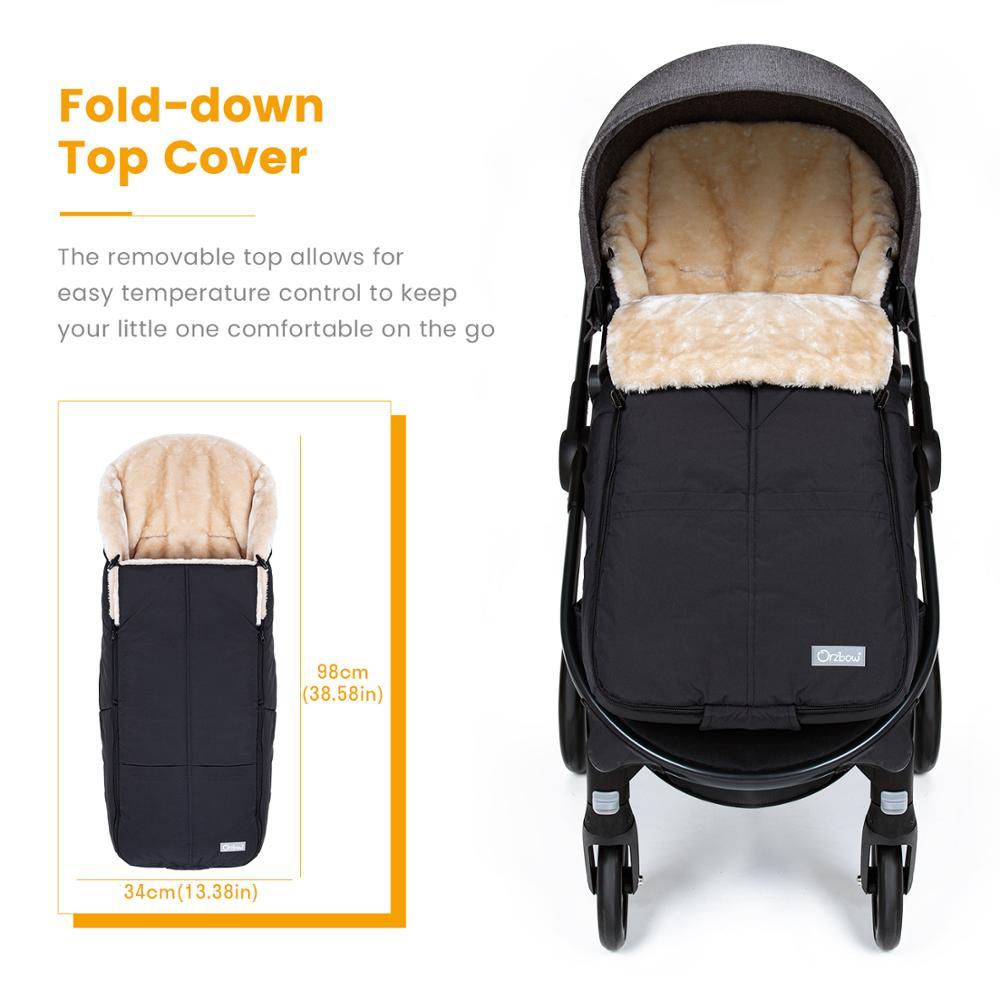 Orzbow Cashmere Bé Túi Ngủ Trẻ Sơ Sinh Xe Đẩy Footmuff Ấm Newbron Bao Da Trẻ Em Xe Đẩy Bunting Túi Dành Cho trẻ em