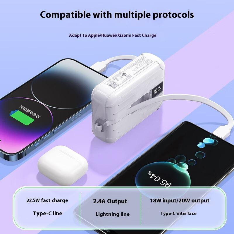 Sạc Dự Phòng Pisen Quick - POWERLink Tiny 22.5W 10000mAh (L &amp; C) - Pisen TS-D326 - Màu Xanh Mint