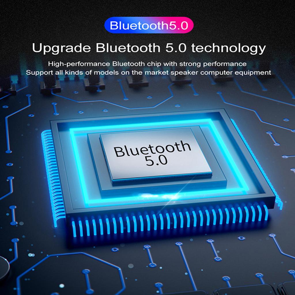 3.5mm Wireless Bluetooth5.0 Jack Audio Receiver Speaker Headphone Black