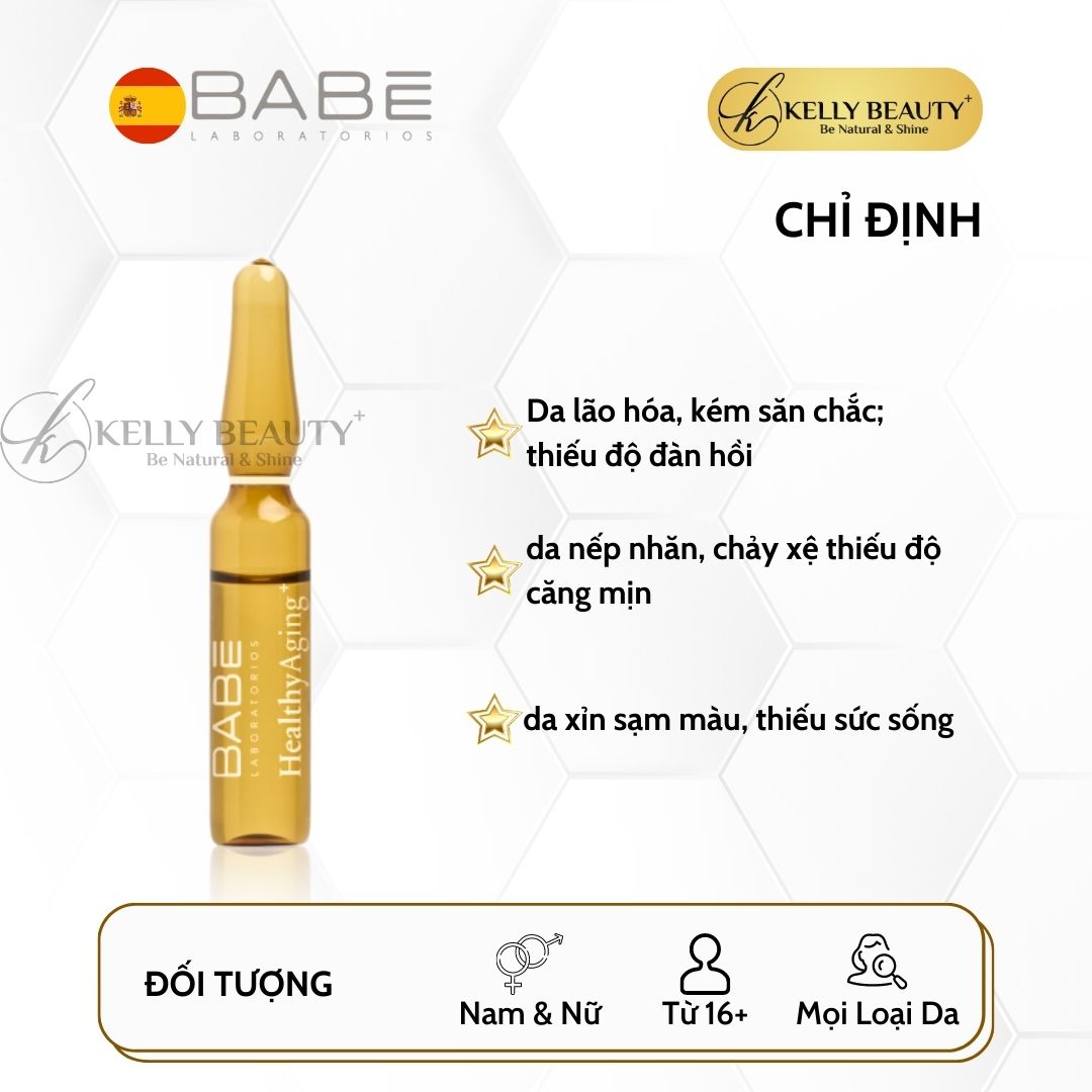 Huyết Thanh Tái Tạo Trẻ Hóa Da BABE HealthyAging Multi Defense Age Rescue Ampoules | Kelly Beauty