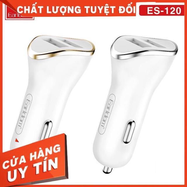 Tẩu Sạc Earldom ES -120 tẩu sạc thông minh  2 đầu USB hỗ trợ sạc được nhiều thiết bị hàng chính hãng