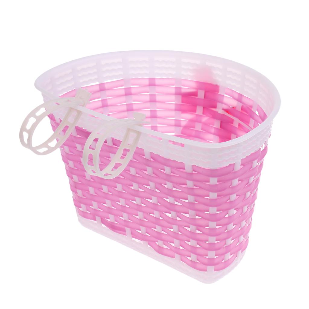 Trẻ Em Bé Gái Xe Đạp Giỏ Phía Trước Xe Đạp Mua Sắm Ổn Định + Chuông Sừng-quốc tế