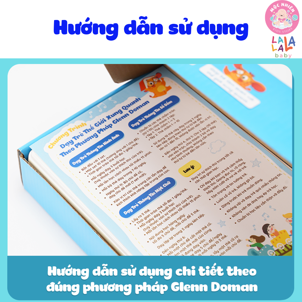 Bộ 100 Thẻ Học Thông Minh Flash card 10 Chủ Đề Song Ngữ Anh Việt Chuẩn Glenn Doman Có Quét Mã File Nghe - Lalala Baby