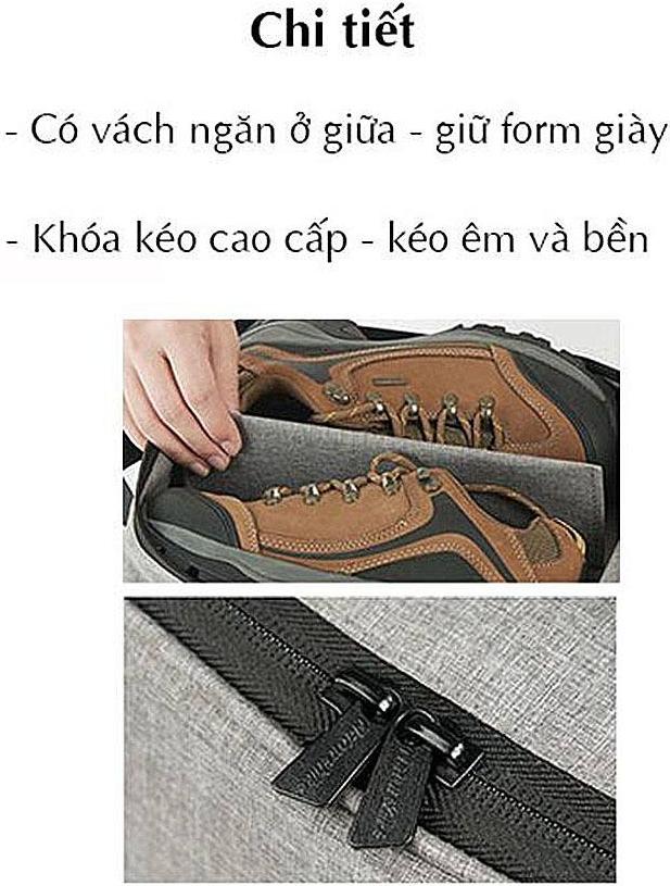 Túi Đựng GIày Dép Du Lịch Dã Ngoại NatureHike NH17X016-B Sức chứa lớn, Chống Rách, Thoáng Khí, Không Mùi