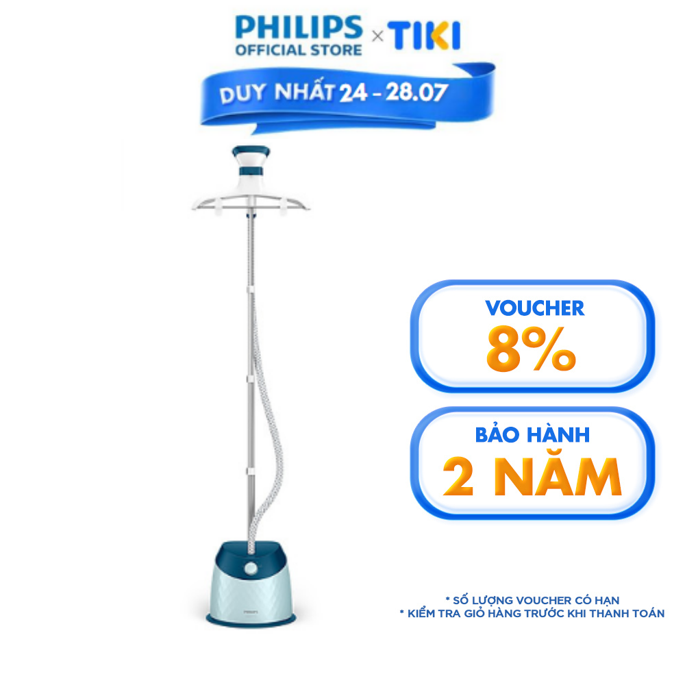 Bàn Ủi Hơi Nước đứng PHILIPS GC518 1600W Xanh - Hàng Chính Hãng