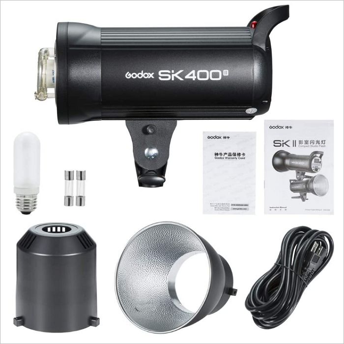 Bộ 2 đèn flash chụp ảnh Godox SK400II Hàng Chính Hãng