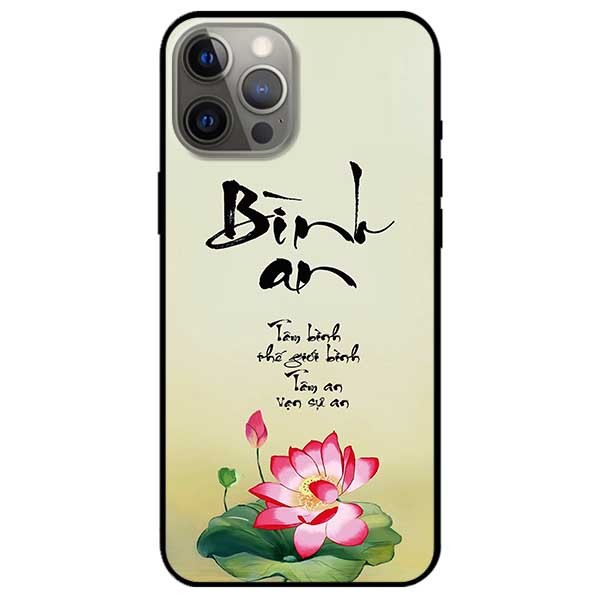 Ốp lưng dành cho Iphone 12 Mini - Iphone 12 - Iphone 12 Pro - Iphone 12 Pro Max - mẫu Sen Bình An