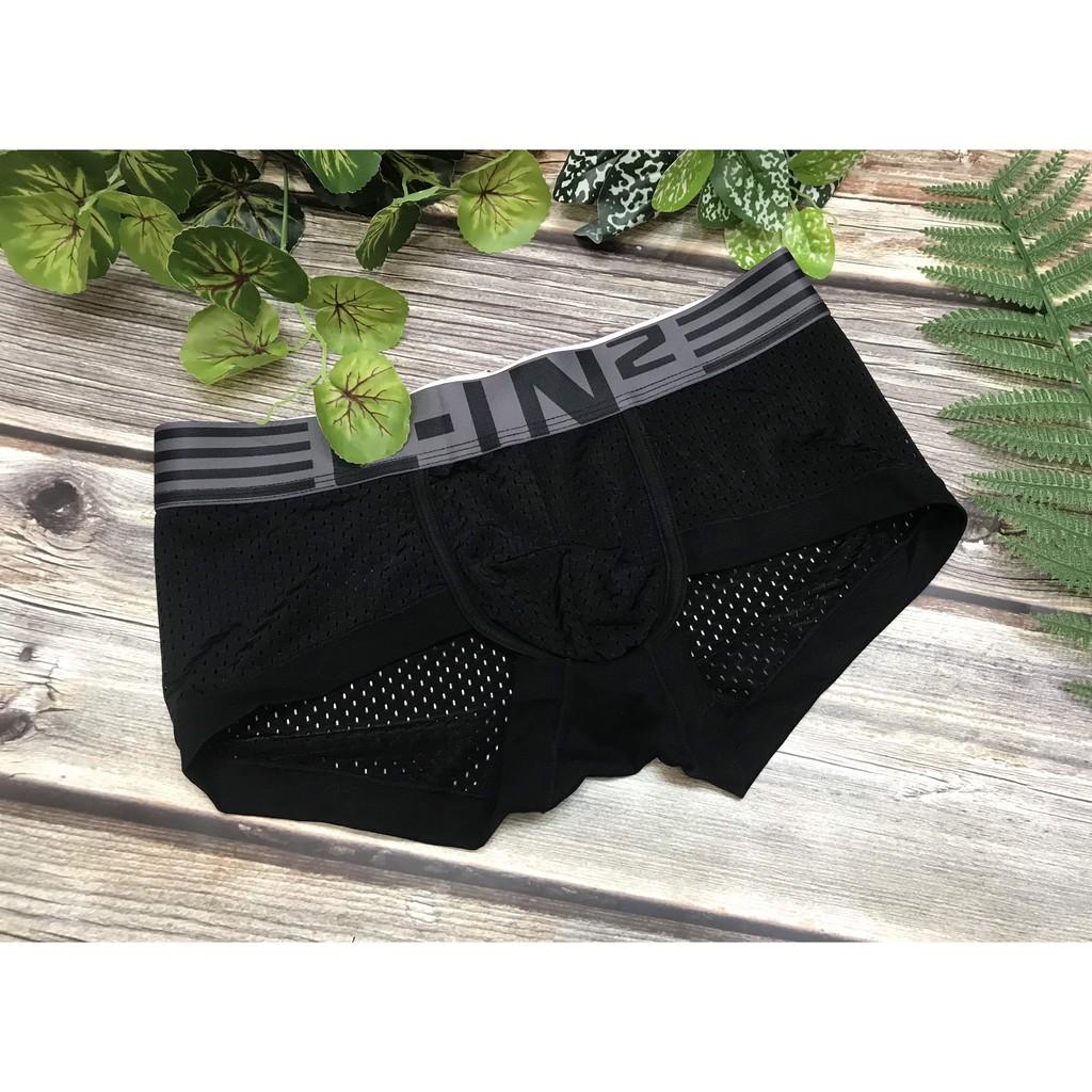 QUẦN LÓT BOXER LƯỚI THÔNG HƠI CIN2 THUN LẠNH (HÌNH THẬT)