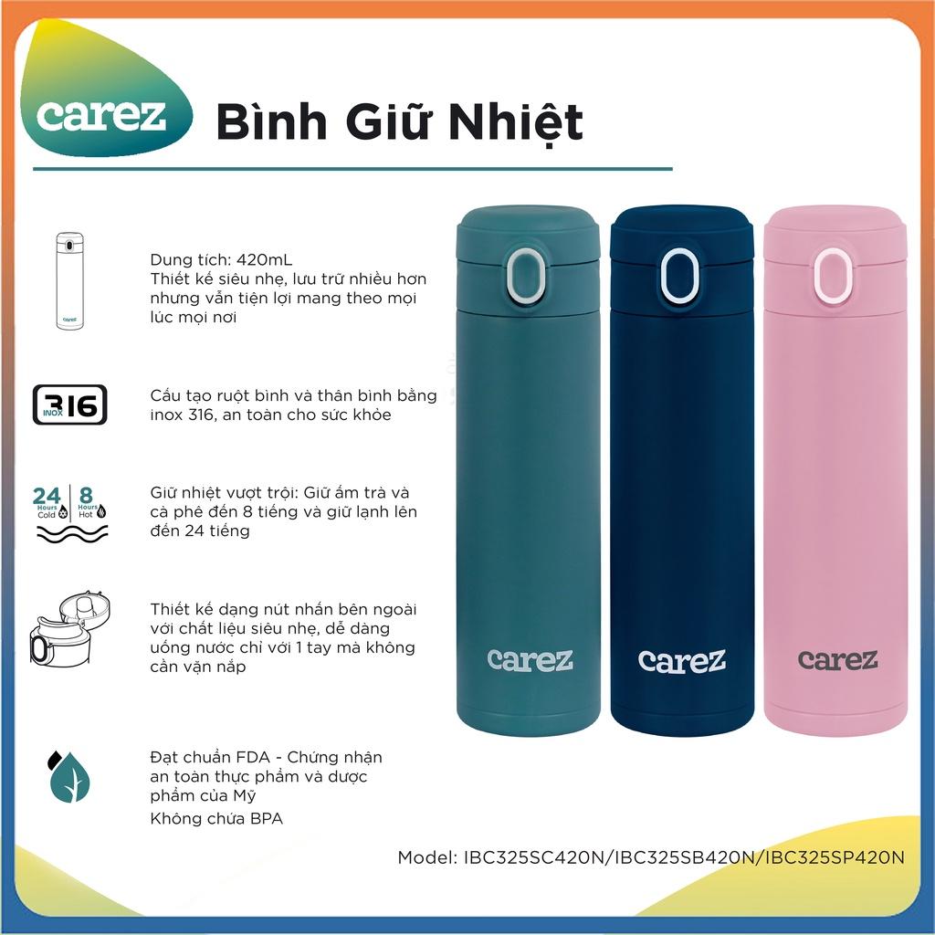 Bình Giữ Nhiệt CAREZ IBC325, 420ml Inox 316, Không chứa BPA, Hàng Chính Hãng