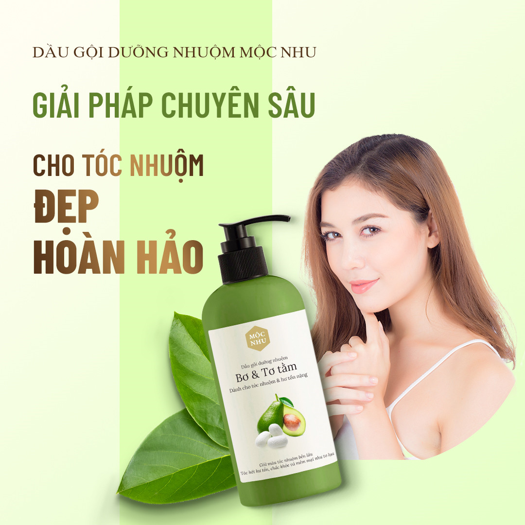 DẦU GỘI DƯỠNG NHUỘM MỘC NHU - GIỮ MÀU TÓC NHUỘM LÂU PHAI (300ml)