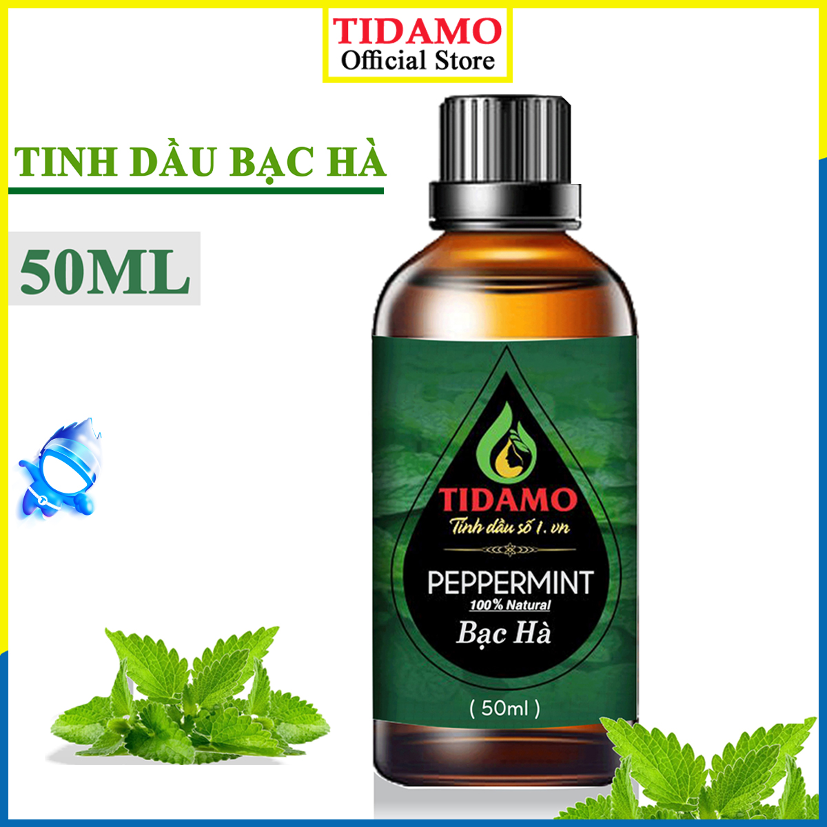 Tinh Dầu BẠC HÀ Cao Cấp 50ML - Tinh Dầu Bạc Hà Thiên Nhiên Nguyên Chất Nhập Khẩu Sử Dụng Với Máy Xông Tinh Dầu Giúp Bảo Vệ Sức Khỏe, Kháng Khuẩn, Thư Giãn Tinh Thần và Xua Đuổi Côn Trùng