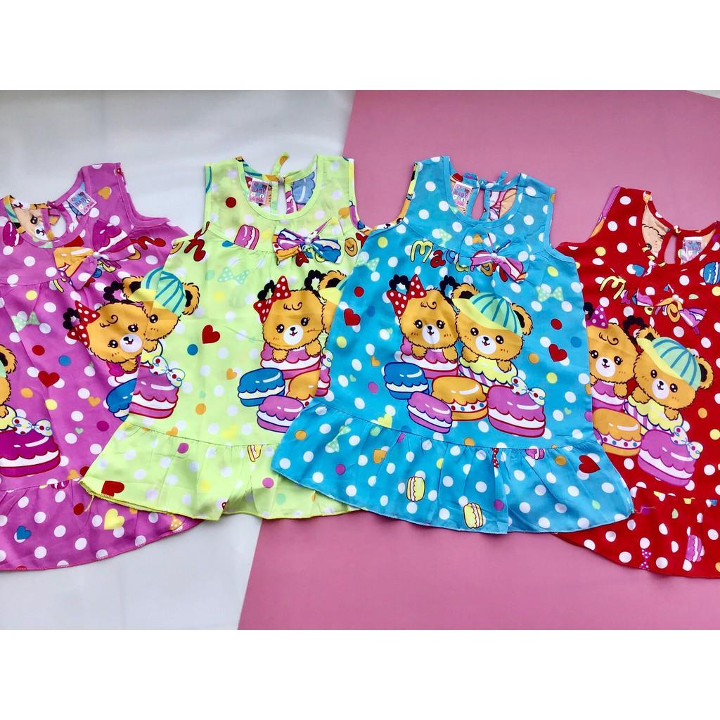 Đầm tôn 2 Da loại 1 mềm, mịn, mát cho bé gái 7-20kg