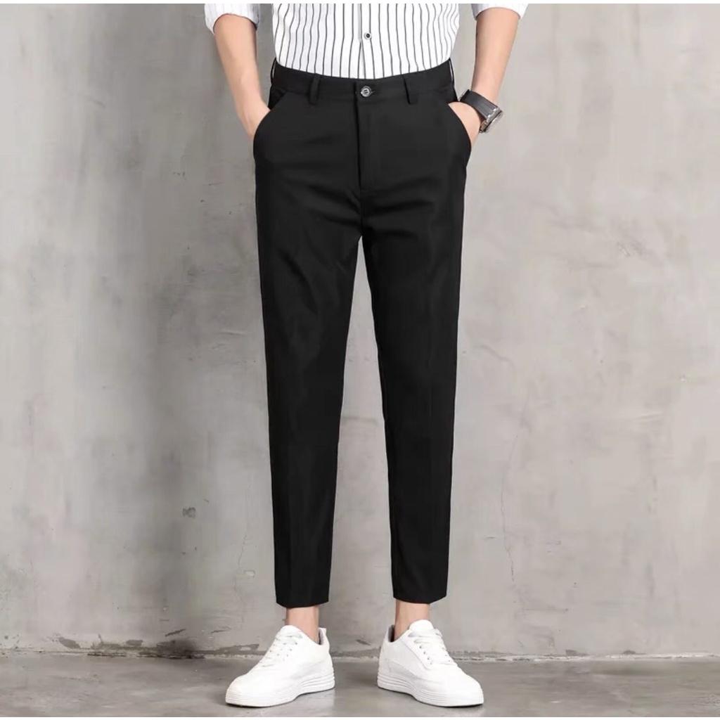 Quần Tây Âu Nam - dáng hàn quốc Slim Fit không đường ly vải co giãn form ôm