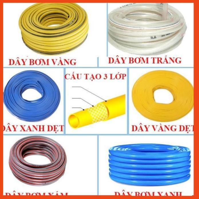 Bộ dây vòi xịt nước rửa xe, tưới cây tăng áp 3 lần cút nhựa nối nhựa vàng loại 15m 206817