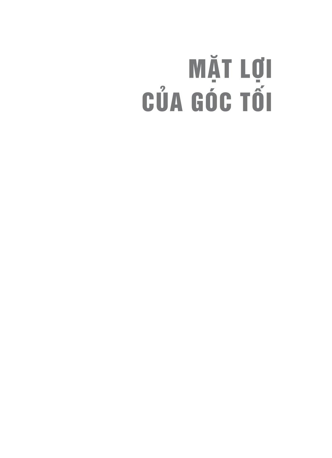 Mặt Lợi Của Góc Tối