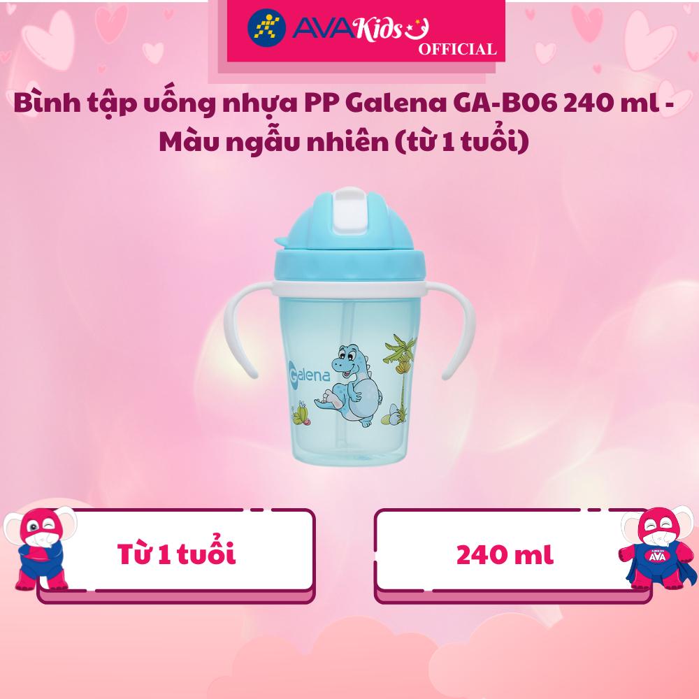 Bình tập uống nhựa PP Galena GA-B06 240 ml - Màu ngẫu nhiên (từ 1 tuổi) - Hàng Chính Hãng