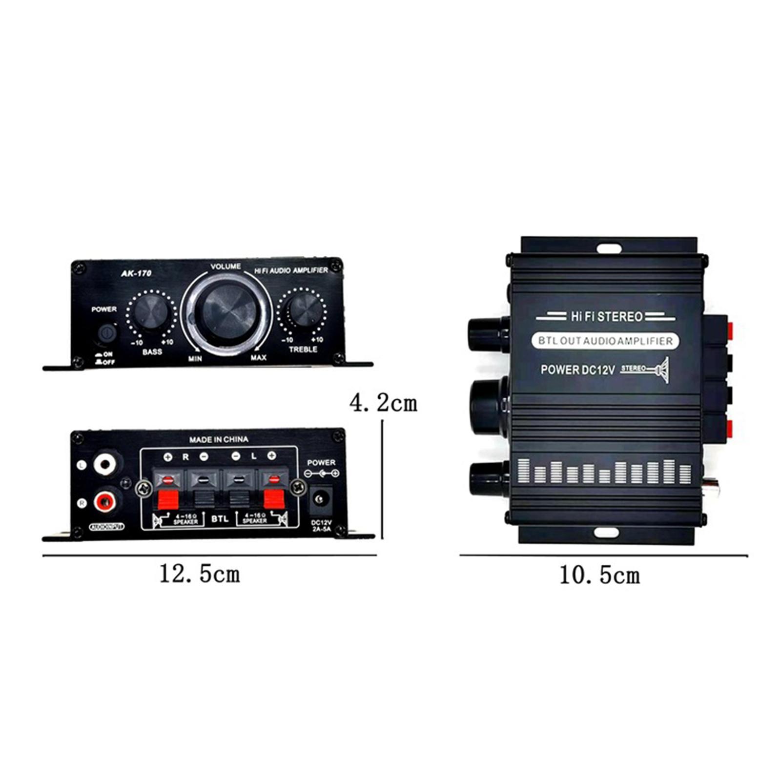 Surround Sound Mini  Sound  Amp Speaker  12V FM USB