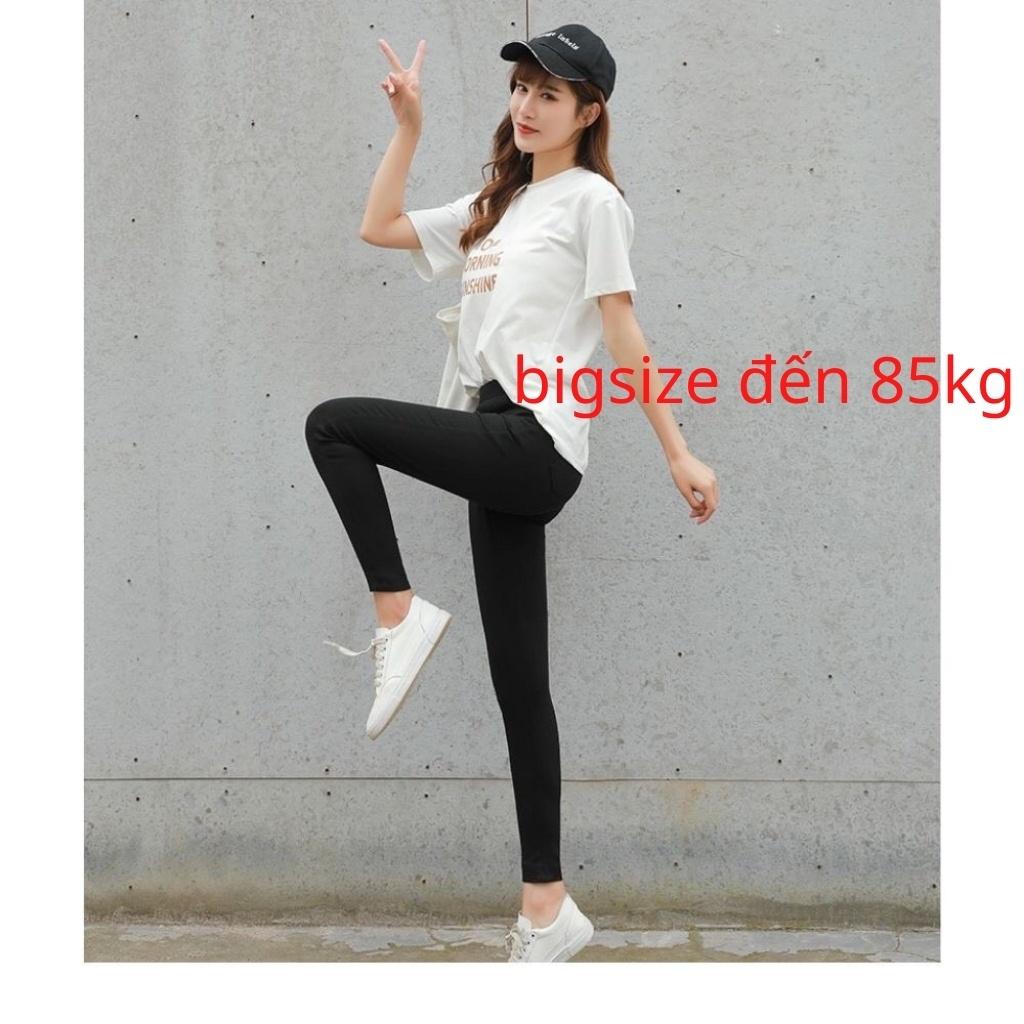 Quần Legging - Tregging (BIGSIZE đến 90kg) Chất Umi( DÀY)Sịn Loại 1, Giặt Máy Thoải Mái Không Bai Không Xù