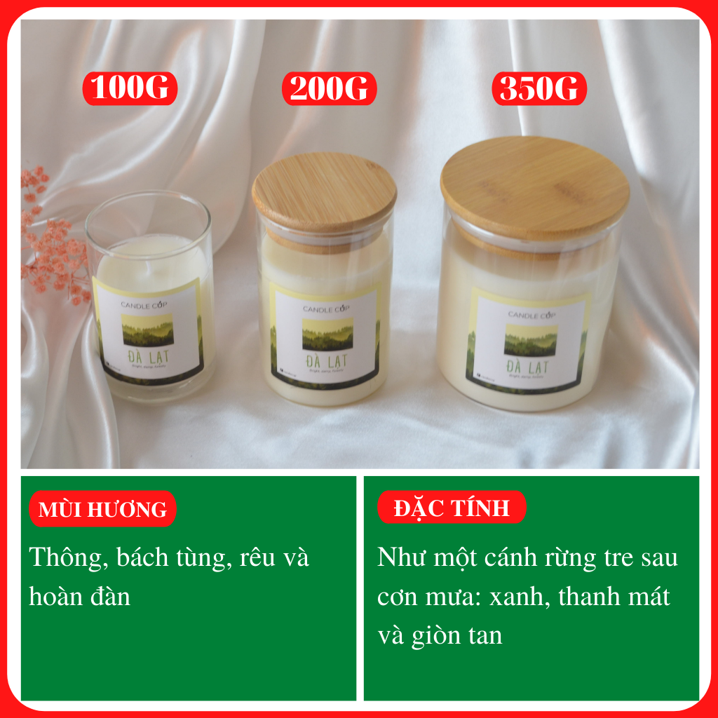 Nến Thơm Candle Cup - Mùi ĐÀ LẠT