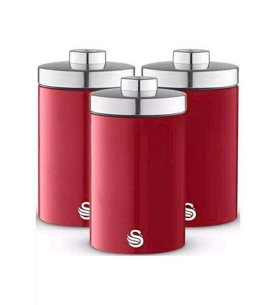 Set 3 hộp đựng cafe, trà và đường Swan Hàng chính hãng