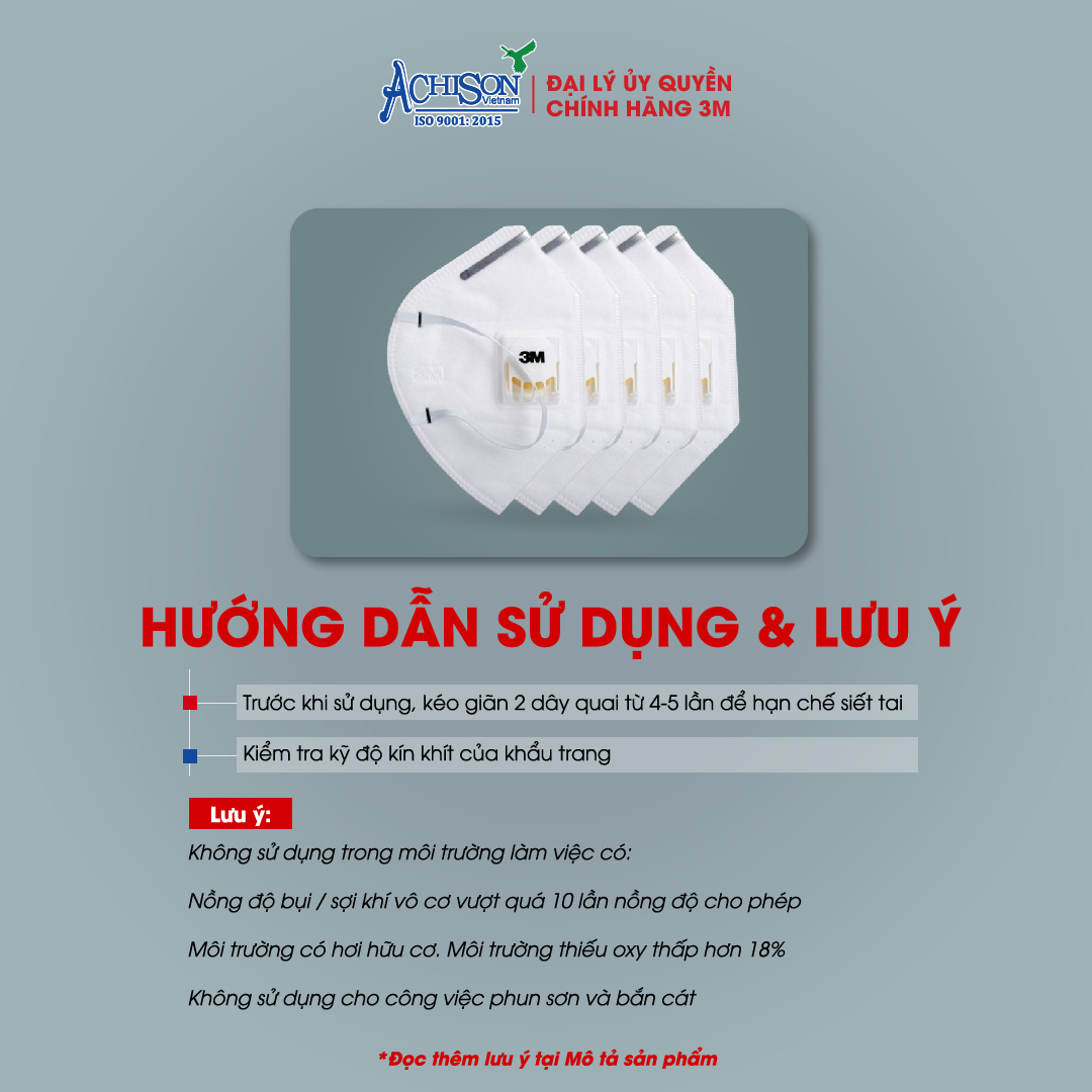 Khẩu trang chống bụi cao cấp 3M 9001V, 25 cái