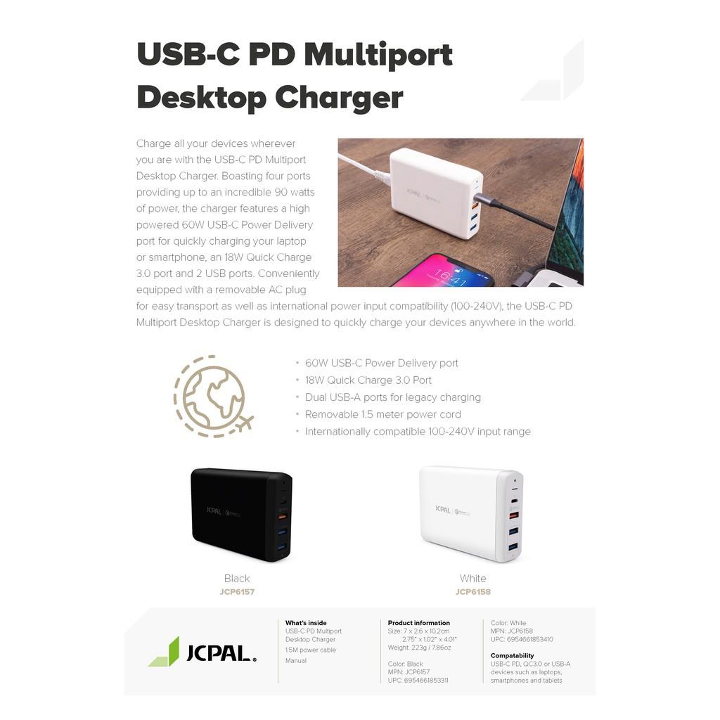 Adapter sạc đa cổng JCPAL cho MacBook / iPad / iPhone Usb-C Quick Charge 3.0 - Gia dụng SG